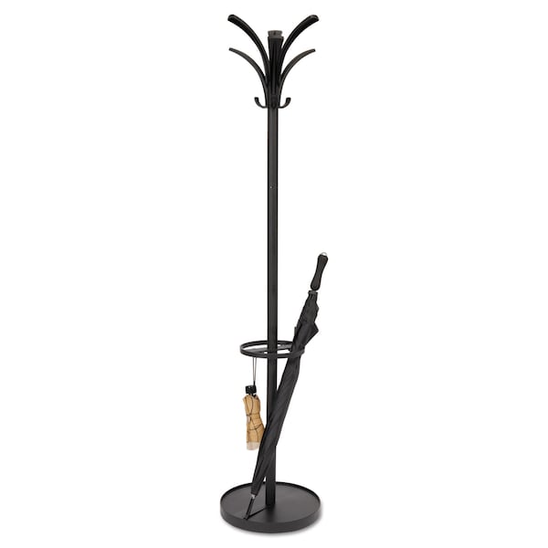 Brio Coat Stand, 13 3/4w X 13 3/4d X 66 1/4h, Black